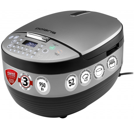 Мультиварка Polaris PMC 0490AD серебристый  Polaris - krestsy-experts.ru – фото 1