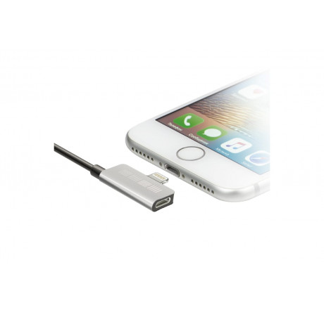 Interstep Lightning, ChargeN Listen,0,2м,Bk/Slv,TPE,мет.кон Кабель  INTERSTEP - krestsy-experts.ru – фото 1