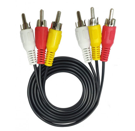 Lumax DC2130 Кабель 3RCA-3RCA 3 м (черн.) Кабель  LUMAX - krestsy-experts.ru – фото 1