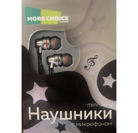 More Choice P71 вакуумные AUX разъём с МК и рег.громкости длина 1.2м черный Наушники MORE CHOICE - krestsy-experts.ru – фото 1