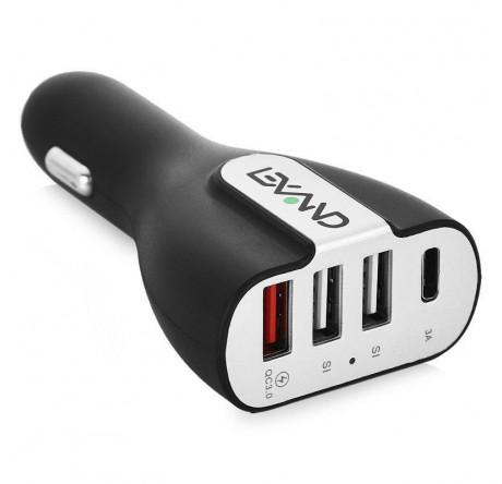 Lexand USB LP-4C (черный) азу с четырьмя портами  Автомобильное зарядное устройство  LEXAND - krestsy-experts.ru – фото 1