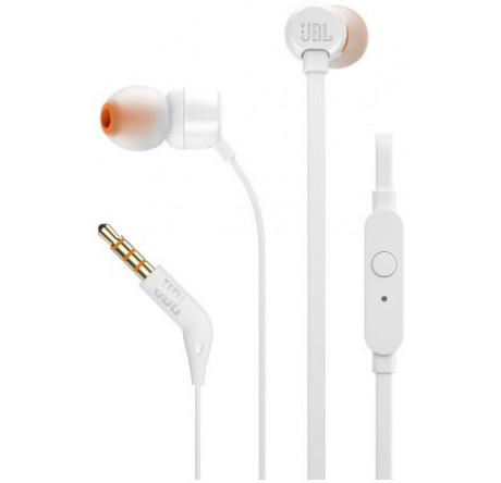 JBL T110, белая Гарнитура JBL - krestsy-experts.ru – фото 1