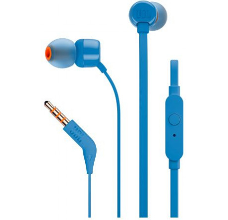 JBL T110, синий Гарнитура JBL - krestsy-experts.ru – фото 1