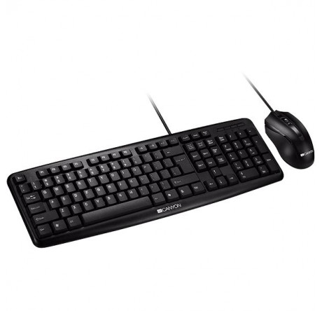 Canyon C8CNECSE USB standard KB water resistant RU layout bundle with optical 3D wired mice Комплект CANYON - krestsy-experts.ru – фото 1