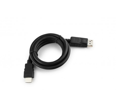 Cablexpert CC-DP-HDMI-1M DisplayPort->HDMI 1м, 20M/19M, черный, экран, пакет Кабель  CABLEXPERT - krestsy-experts.ru – фото 1