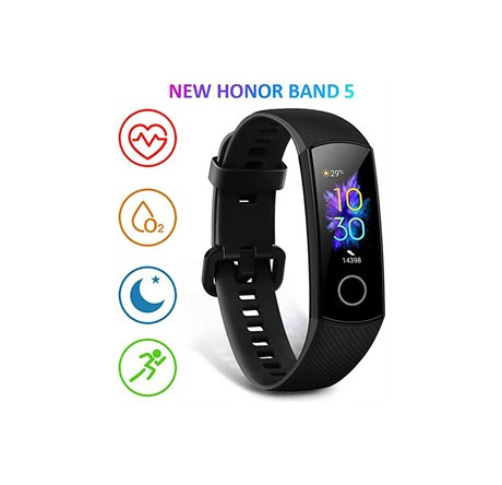 Honor Band 5 Black/0,95” AMOLED/кардио, спортивный, бассейн режимы/TruSleep/водонепро Фитнес-браслет Huawei - krestsy-experts.ru – фото 1