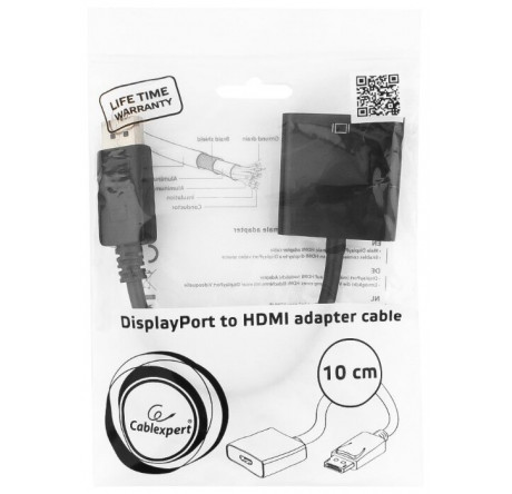 Cablexpert A-DPM-HDMIF-002 DisplayPort -> HDMI 20M/19F, пакет Переходник  CABLEXPERT - krestsy-experts.ru – фото 1