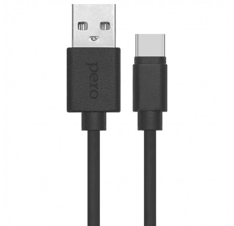 PERO DC-03 Type-C, 2А, 2м, черный Fast Charge Дата-кабель  PERO - krestsy-experts.ru – фото 1