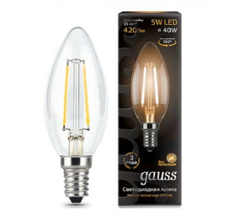 GAUSS LED FILAMENT CANDLE OPAL E14 GAUSS - krestsy-experts.ru – фото 1