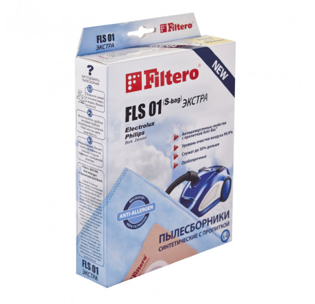 Пылесборник Filtero FLS 01 (S-bag) (4) ЭКСТРА Filtero - krestsy-experts.ru – фото 1