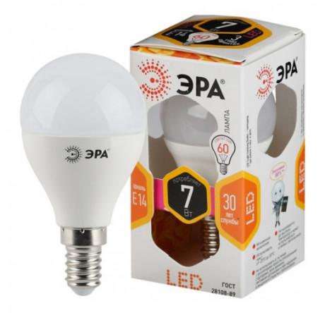 Эра LED P45-7W-827-E14 ЭРА - krestsy-experts.ru – фото 1