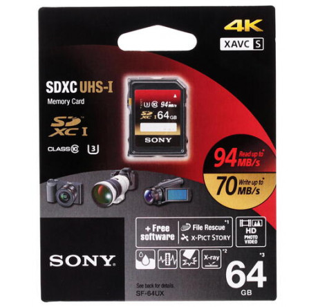 Карта памяти Sony SDHC 64 Gb Class 10 Sony - krestsy-experts.ru – фото 1