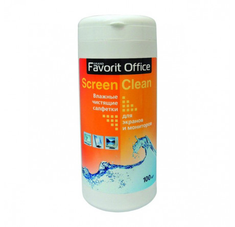 Favorit Office F130001 Screen Clean д/ ЖК и др. экранов влажные Салфетки  FAVORIT OFFICE - krestsy-experts.ru – фото 1