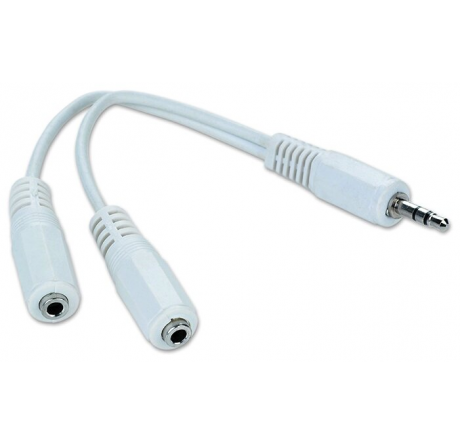 Gembird CCA-415W, джек3.5->2х джек3.5 10см GEMBIRD - krestsy-experts.ru – фото 1