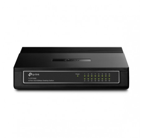 TP-Link 16-портовый 10/100 Мбит/с коммутатор, 16 портов RJ45 10/100 Мбит/с, 1U 13-дюймовы Коммутатор Tp-link - krestsy-experts.ru – фото 1