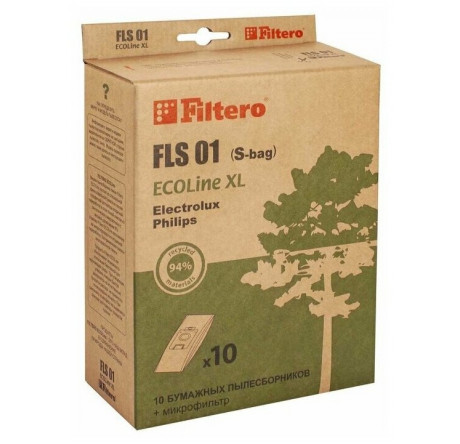 Пылесборник Filtero FLS 01 (S-bag) (10+) XL ECOLine Filtero - krestsy-experts.ru – фото 1