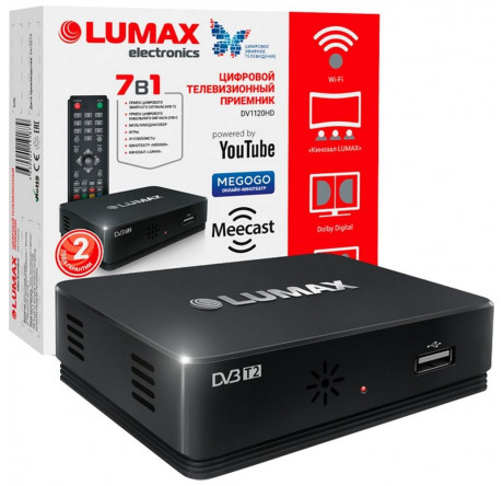 Lumax DVB-T2 DV1120HD Цифровой телевизионный приемник  Тюнер LUMAX - krestsy-experts.ru – фото 1