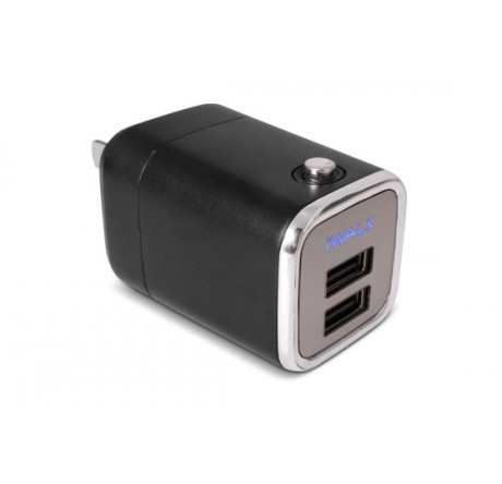 Адаптер питания iWalk charger 2хUSB black Noname - krestsy-experts.ru – фото 1