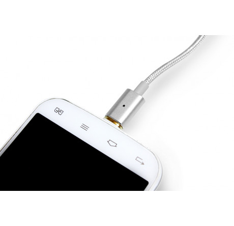 Partner магнитный USB 2.0 - Apple iPhone/iPod/iPad с разъемом 8pin 1.2м нейлон ПР033505 Кабель  PARTNER - krestsy-experts.ru – фото 1