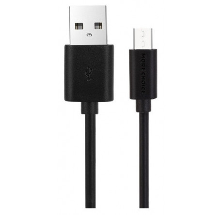 More choice USB 2.1A для micro USB  Light 1м черный K13m Дата-кабель  MORE CHOICE - krestsy-experts.ru – фото 1