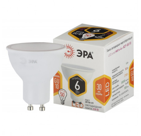 LED MR16-6W-827-GU10 ЭРА ЭРА - krestsy-experts.ru – фото 1