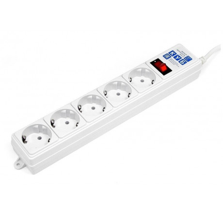 Сетевой фильтр Power Cube SPG-B-6-WHITE 1,9 м 5 розеток белый 10 Power Cube - krestsy-experts.ru – фото 1