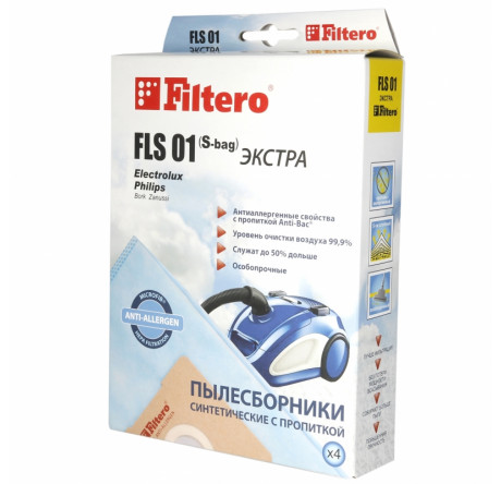Пылесборник Filtero FLS 01 (S-bag) (4) Comfort Filtero - krestsy-experts.ru – фото 1
